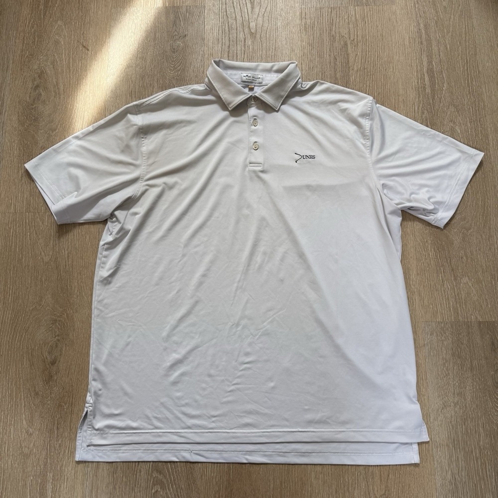 Peter Millar Summer Comfort Shirt Men's XL White DUNES Golf Polo